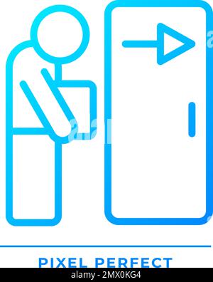 Dismissal pixel perfect gradient linear vector icon Stock Vector