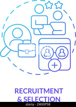 Requirement and selection blue gradient concept icon Stock Vector
