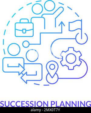 Succession planning blue gradient concept icon Stock Vector