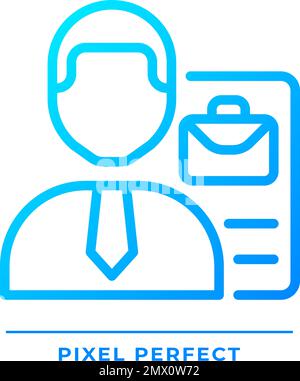 Recruitment pixel perfect gradient linear vector icon Stock Vector