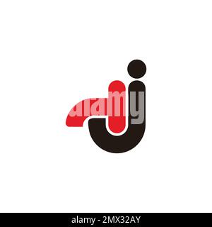 letter tj simple geometric cute logo vector Stock Vector