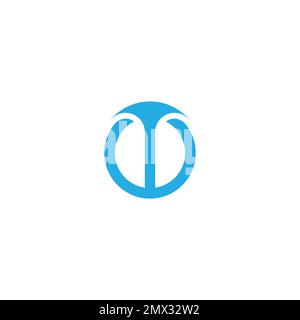 water fountain circle geometric simple logo vector Stock Vector