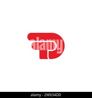 letter td fast motion cute logo vector Stock Vector