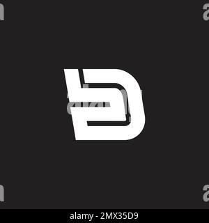 letter bd linked geometric line logo vector Stock Vector