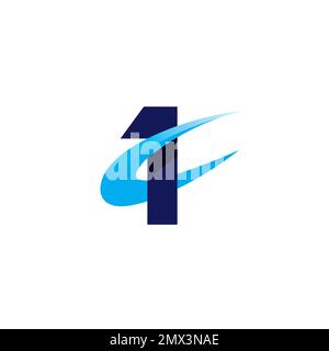 C One Logo Symbol Simple Design. One Logo Icon Stock Vector