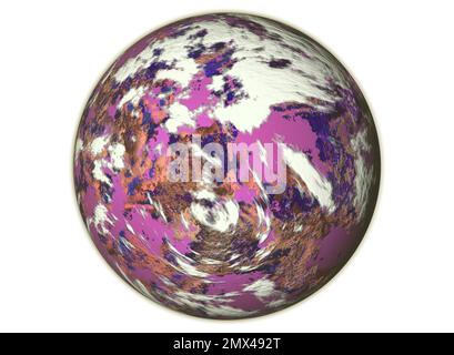 digitally rendered planet isolated on white background. Stock Photo