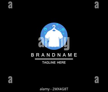 Laundry logo templates or wash service room. Logo or design concept of washing machine logo Stock Vector