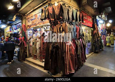 A Women’s Clothes Shop, Downtown Amman City, Jordan, Middle East Stock Photo