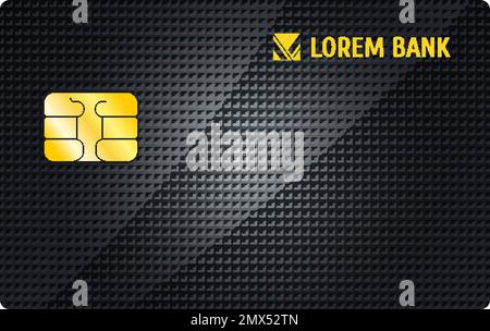 Credit card mockup. Realistic front side plastic banking money Stock Vector