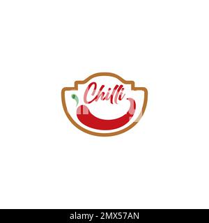 chilli logo emblem vector. chilli icon Stock Vector