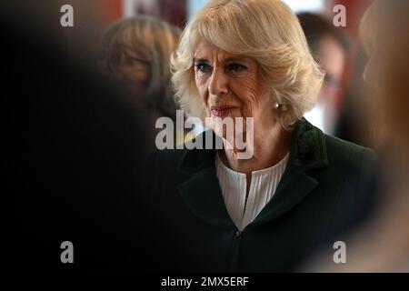 The Queen Consort, at the 50th anniversary celebrations of children's reading charity Coram Beanstalk in London. Picture date: Thursday February 2, 2023. Stock Photo