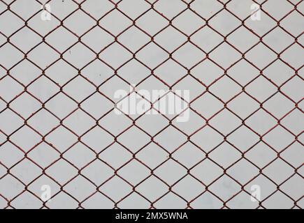 Background of the rusty wire mesh Stock Photo