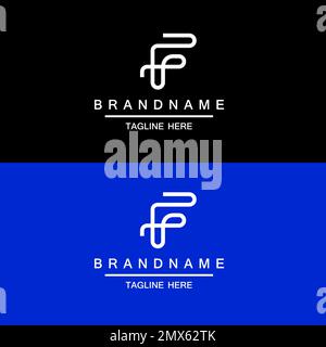 Creative minimal FP PF letter business logo initial based Monogram icon vector. Stock Vector
