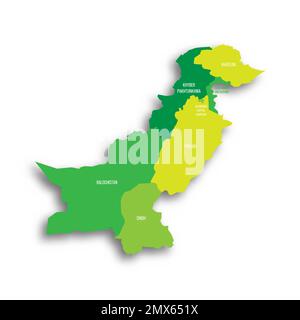 Pakistan Internal Map Pakistan political map of administrative divisions Stock Vector Image ...