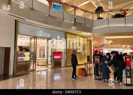 SHANGHAI CHINA FEBRUARY 2 2023 Customers shop at a CARTIER