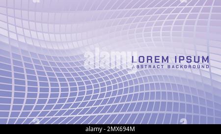 Wavy square pattern with pastel violet gradient color. Abstract background design template Stock Vector