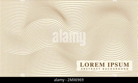 Rustic wavy dashed line pattern. Abstract background design Stock Vector