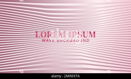 Elegant shiny wavy pink ribbon background design template Stock Vector