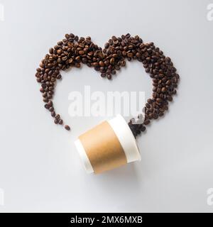 Valentines - cups in the shape of a heart Stock Photo - Alamy