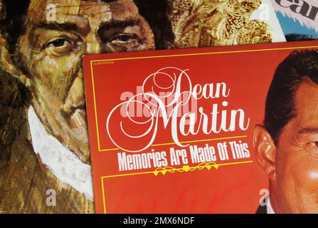 Viersen, Germany - 8. June 2022: Closeup of vinyl record cover album of american singer Dean Martin Stock Photo