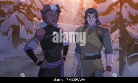THE LEGEND OF VOX MACHINA, from left: Keyleth (voice: Marish Ray), Lady ...