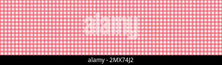 Red Picnic vichy pattern. Tablecloth for table. Square texture for gingham or cloth. Vector illustration Stock Vector