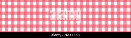 Red Picnic vichy pattern. Tablecloth for table. Square texture for gingham or cloth. Vector illustration Stock Vector