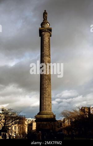 The controversial Melville Monument, commemorating Henry Dundas, the first Viscount Melville in St Andrew Square, Edinburgh, Scotland, UK. Stock Photo