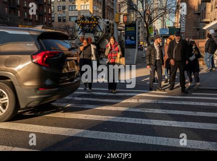 Shoppers in the Chelsea neighborhood of New York on Monday, January 30, 2023.  (© Richard B. Levine) Stock Photo