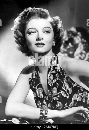 Myrna Loy. Portrait of the American actress, Myrna Loy (b. Myrna Adele Williams: 1905-1993), publicity still, 1941 Stock Photo