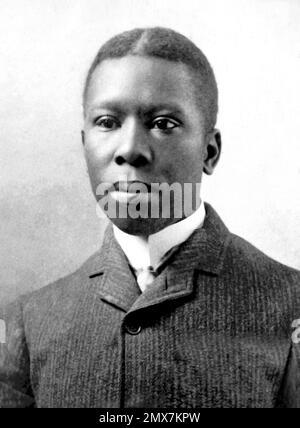 Paul Laurence Dunbar. Portrait of the African American poet and novelist, Paul Laurence Dunbar (1872-1906) c. 1890 Stock Photo