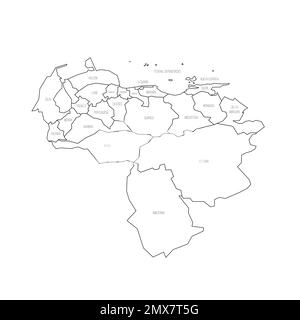 Venezuela political map of administrative divisions - states, capital ...