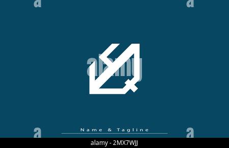 Alphabet letters Initials Monogram logo YQ , QY Stock Vector