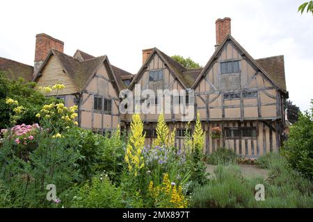 A view of the historic Hall's Croft building in Stratford upon Avon, Warwickshire, England. Stock Photo