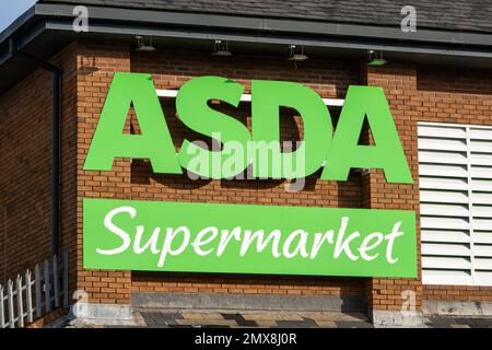 A general view of an ASDA supermarket sign Stock Photo - Alamy