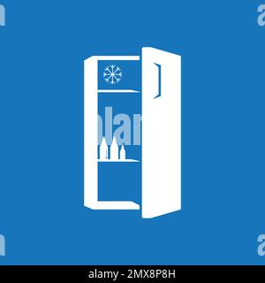 Refrigerator icon. Appliance vector icon. Refrigerator icon vector. Refrigerator thin line design. Vector image. Stock Vector