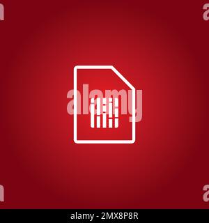 Sim card vector icon, micro chip symbol. Modern, simple flat vector illustration for web site or mobile app Stock Vector