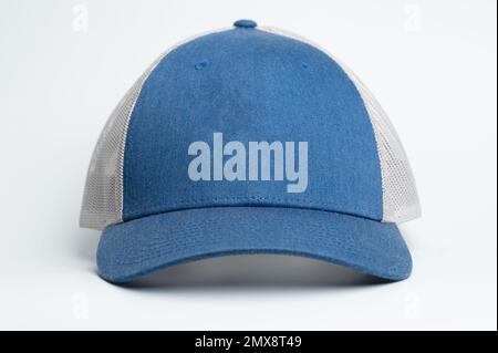 Front view of classic baseball cap isolated on white studio background Stock Photo
