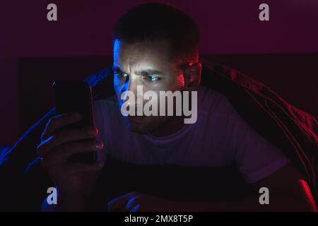 Concept of cyber crime, hacking password and bank accounts. Security alert on smartphone screen. Antivirus warning. Private data protection system not Stock Photo