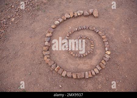 Spiral rock formation outdoors, San Francisco, California USA Stock Photo