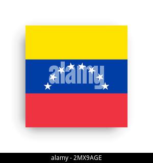 Square vector flag of Venezuela Stock Vector