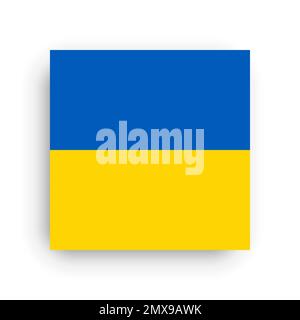Square vector flag of Ukraine Stock Vector