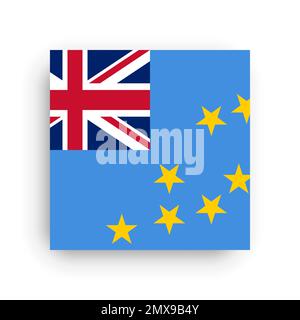 Square vector flag of Tuvalu Stock Vector