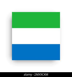 Square vector flag of Sierra Leone Stock Vector