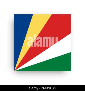 Square vector flag of Seychelles Stock Vector