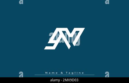 Alphabet letters Initials Monogram logo YM ,MY Stock Vector
