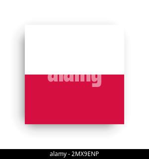Square vector flag of Poland Stock Vector