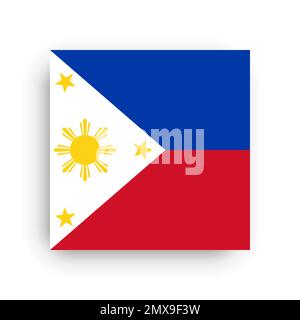 Square vector flag of Philippines Stock Vector
