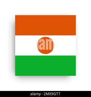 Square vector flag of Niger Stock Vector