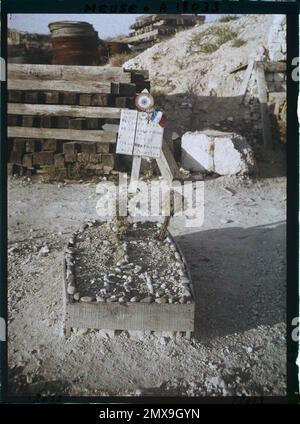 The Fort de Vaux, France , 1919 - Meuse - Georges Chevalier and Fernand Cuville - (September 10-12) Stock Photo